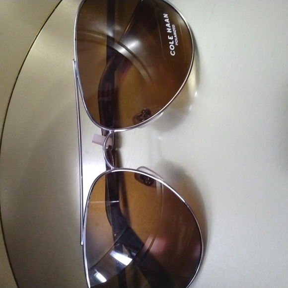 Cole Haan classic aviators sunglasses New plus earrings, necklace 2 pins - Picture 10 of 16